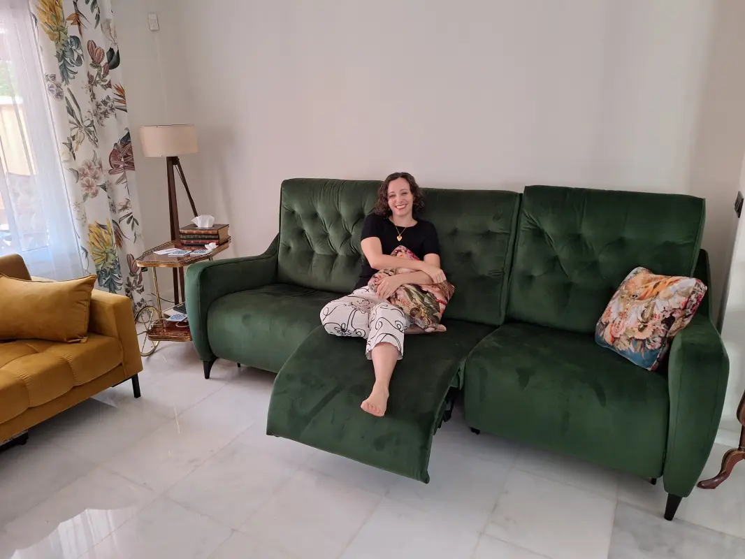 Disfrutando de nuestro sofá Avalon