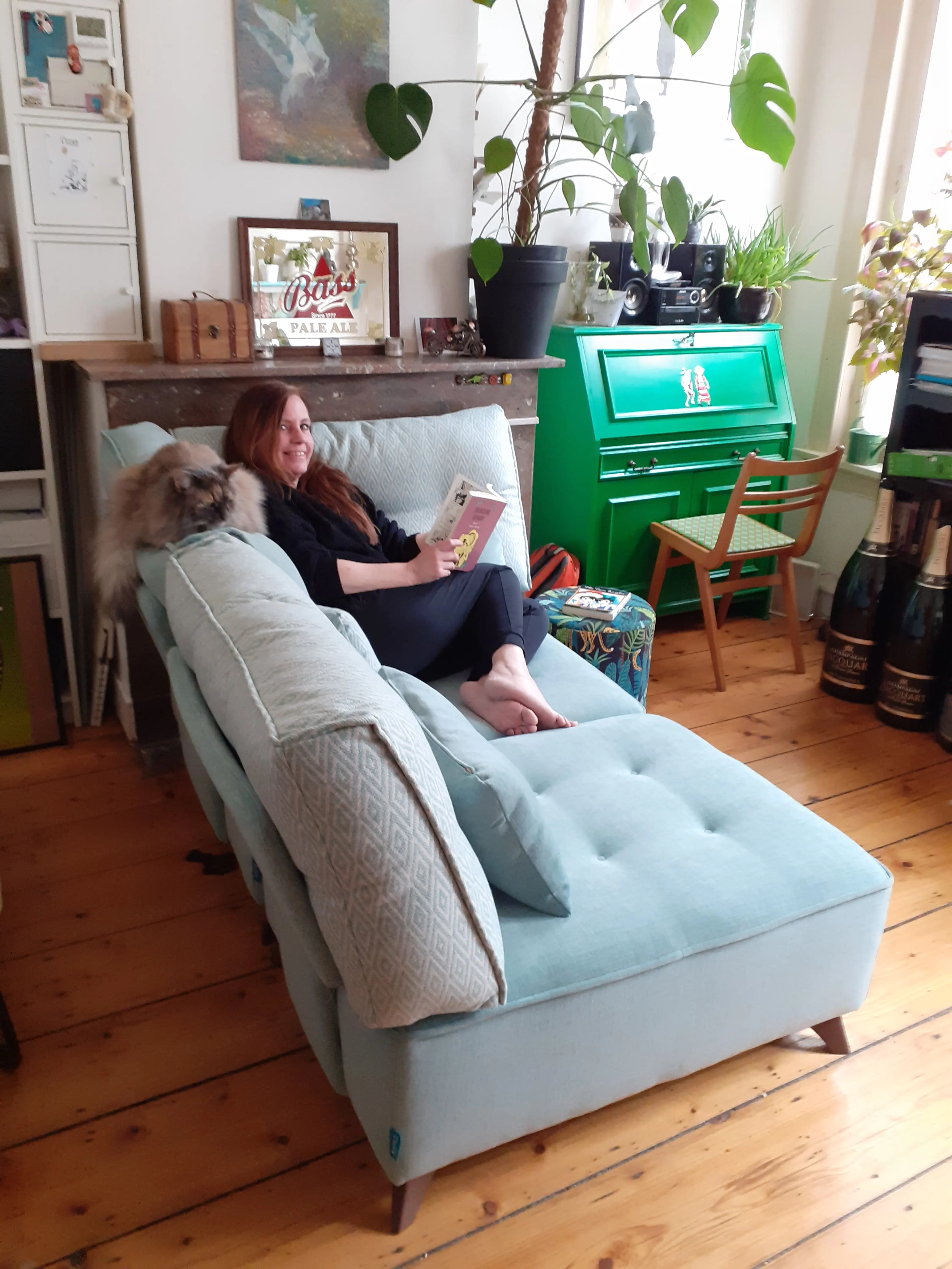 Love reading in our new Arianne Love sofa