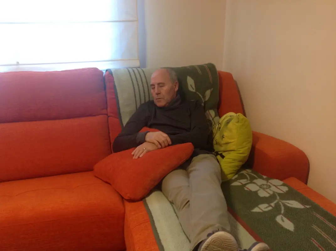 Durmiendo plácidamente en mi nuevo sofá Viana