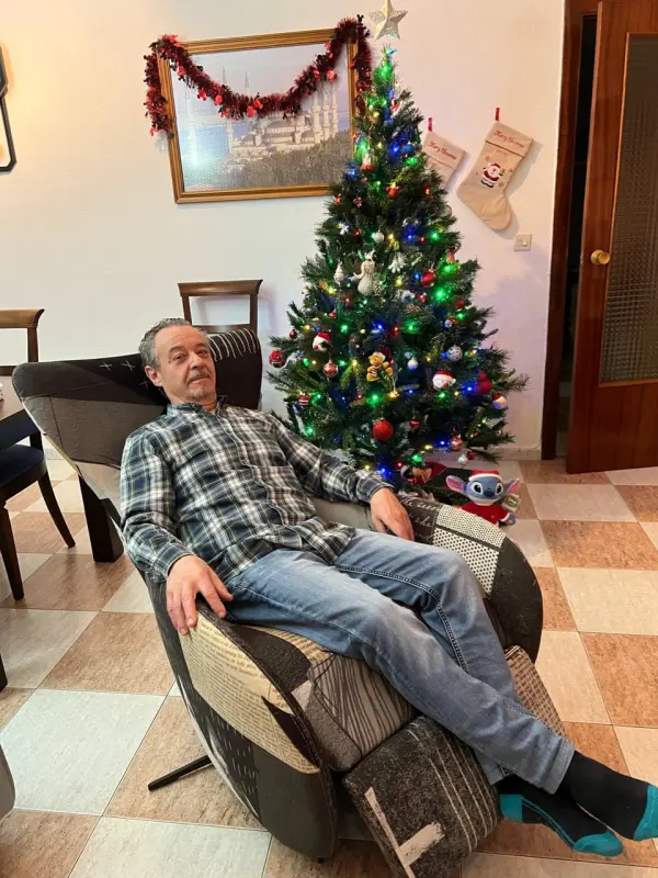 Disfrutando del mejor sillón en Navidad