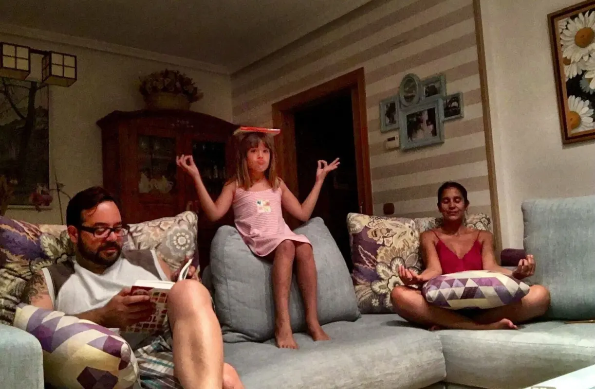 Momento relax familia Maroto-Mariscal