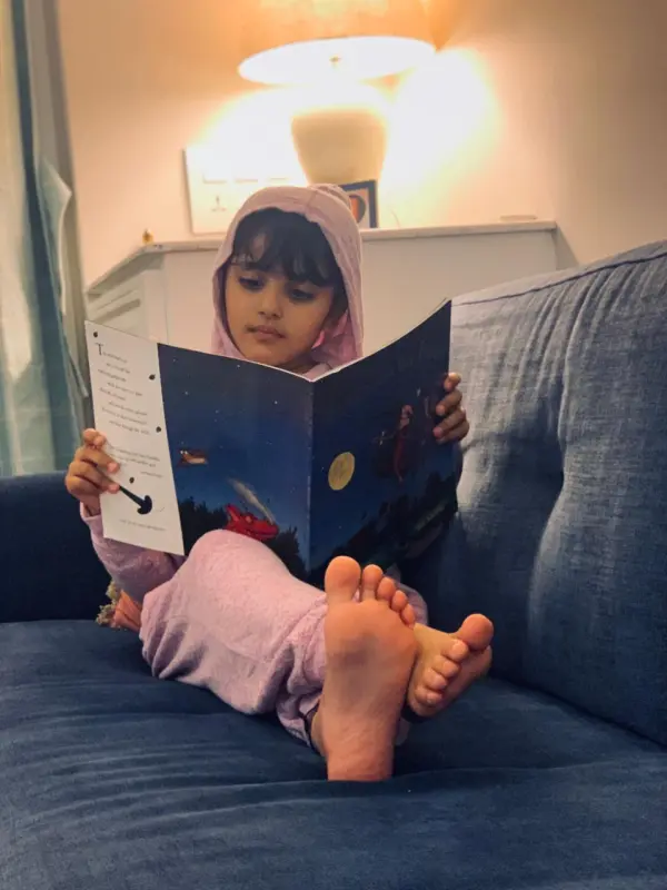 My little princess enjoying the comfort of  Fama Sofa. 