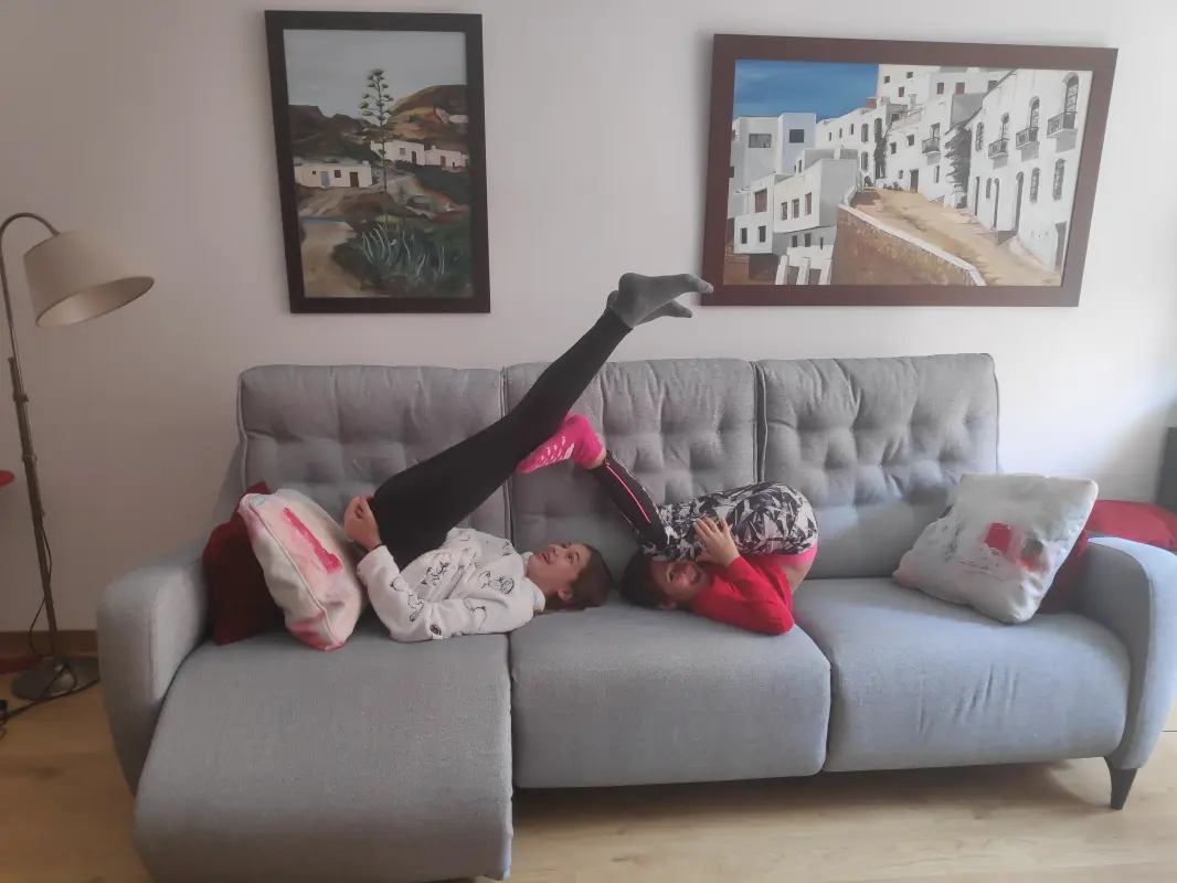 sin coronavirus "disfrutando"