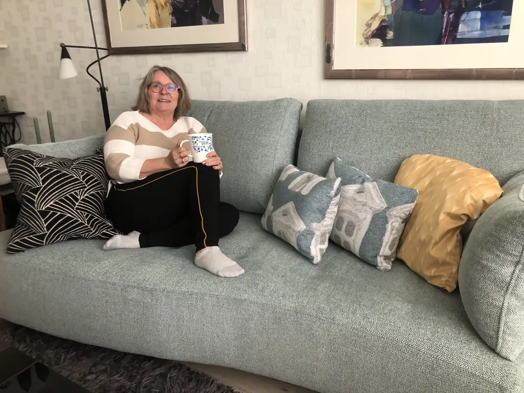 Mi lugar feliz en la casa con mi color favorito