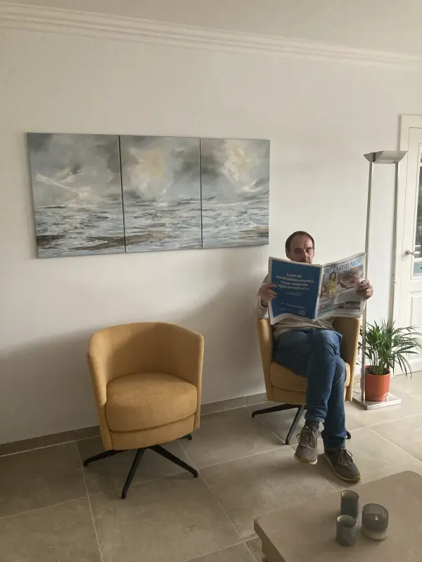 Man in zetel