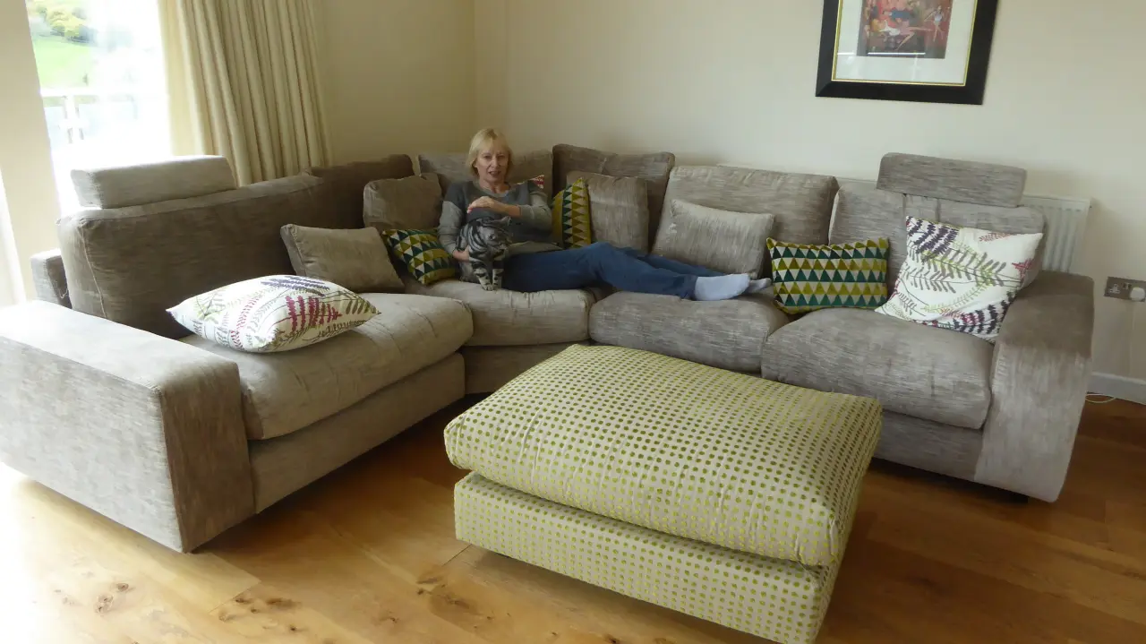 Joanna and Rowley "at home"