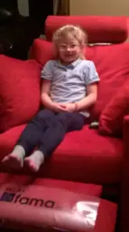 Millie relaxing after a hard day at school