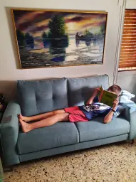 Leyendo en el sofá
