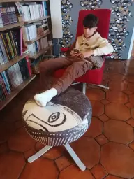 pouf Swing + fauteuil Fama