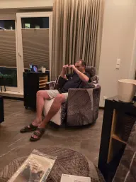 Enjoying the sofa in the Lichtpen