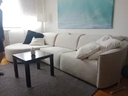¡OH DIOS UN INTRUSO DISFRUTANDO DE MI SOFÁ!