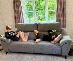 Grandkids relaxing