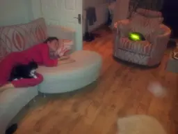 My Cat's eyes are telling you you cannot sit on her moon chair without trouble....!