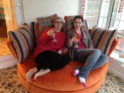 Just chilling with the vino