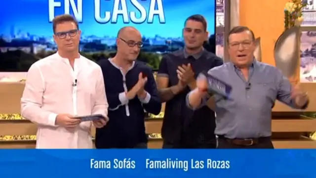 Fama on the TV Show "Jugamos en casa".