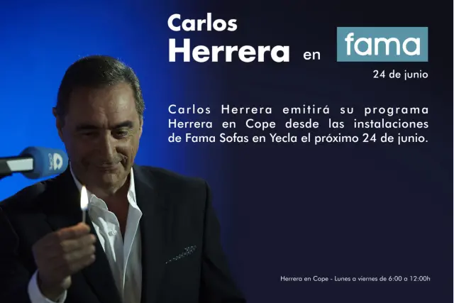 Carlos Herrera chez Fama Sofas.