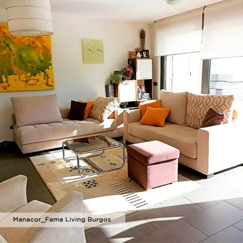 Manacor naranja y marrón fama living burgos