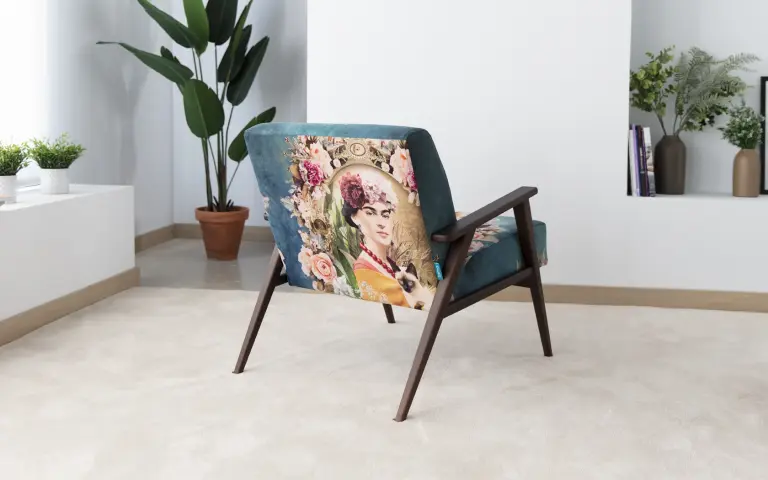 Ariel sillón de complemento madera vista