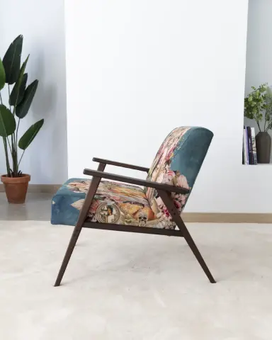 Ariel sillón de complemento madera vista