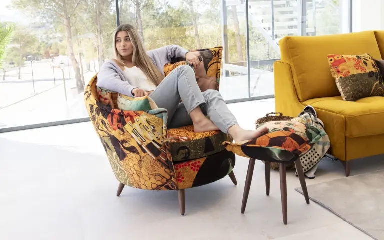 Volta sillón giratorio estampado