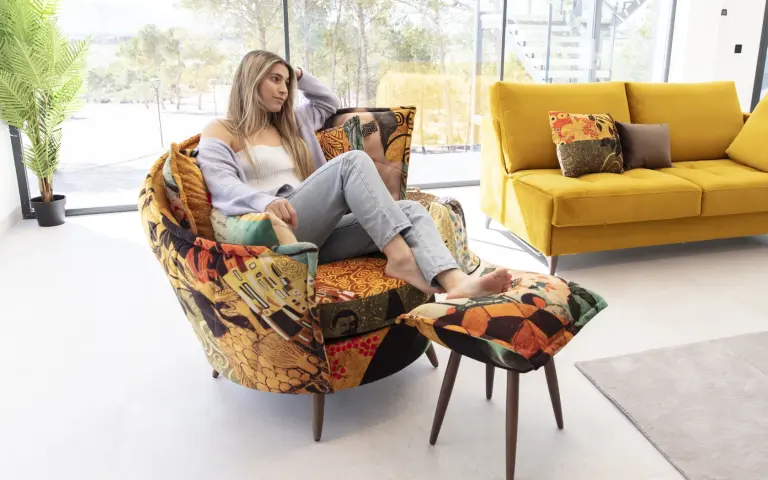 Volta sillón giratorio estampado