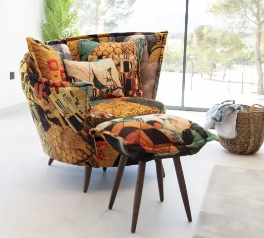 Volta sillón giratorio estampado