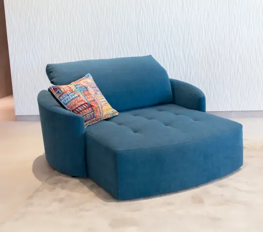 Sillón de grandes dimensiones extraíble eléctrico en color azul
